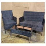 Clearance Patio Furniture Set, Segmart 4 Pieces Rattan Sofa Set Cushioned Sofa & Charis, Deck Porch Poolside Furniture Conversation Set for 4, Gray Clearance Patio Furniture Set, Segmart 4 Pieces Rattan Sofa Set Cushioned Sofa & Charis, Deck Porch Poolside Furniture Conversation Set for 4, Gray