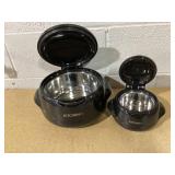 Kitchen HQ Large & Small Thermal Microwaveable Insulated Bowls w/Lids Kitchen HQ Large & Small Thermal Microwaveable Insulated Bowls w/Lids