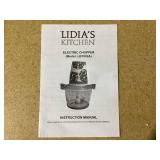Lidia Bastianich 300-Watt Glass Bowl Electric Chopper & Wooden Utensils Lidia Bastianich 300-Watt Glass Bowl Electric Chopper & Wooden Utensils