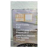 Inside Outside Garden Steel Plant Caddy 2 Pack