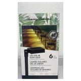 Tommy Bahama 6-Pack LED Solar Path Lights - Die-Cast Aluminum