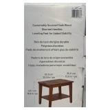 Seville Classics Teak Bench with Storage Shelf