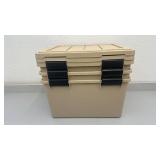 Set of 3 44 Qt WeatherPro Heavy-Duty Plastic Storage Bins with Lids