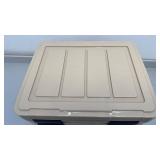 Set of 3 44 Qt WeatherPro Heavy-Duty Plastic Storage Bins with Lids