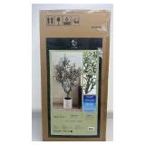 Lifelike 6.5 ft Artificial Olive Tree with Planter