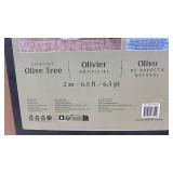 Lifelike 6.5 ft Artificial Olive Tree with Planter
