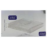2pk Collapsible Storage Bin and Organizer Clear Stackable 50L Each