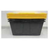 Set of 3 Greenmade 27 Gallon Storage Totes with Yellow Lids