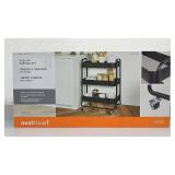 Neatfreak Extra-Wide Rolling Cart with 3 Shelves