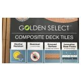 Golden Select Composite Deck Tiles Box, 7.75 sq ft Coverage