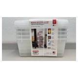 Set of 4 IRIS 12.9 QT Buckle-Up Storage Boxes with Lids