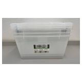 3-Pack Greenmade InstaView 45 Quart Multi-Use Storage Totes