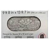 Gilbert Medallion Gray Extra-Large Area Rug 9ft 8in x 13ft 7in
