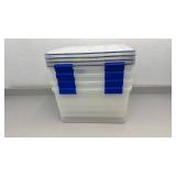Set of 4 IRIS WeatherPro 44 Qt Storage Boxes with Latching Lids