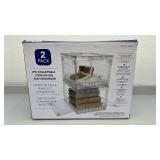 2-Pack Collapsible Clear Storage Bins and Organizers