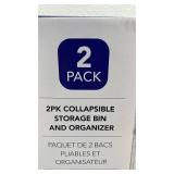 2-Pack Collapsible Clear Storage Bins and Organizers