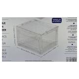 2-Pack Collapsible Clear Storage Bins and Organizers