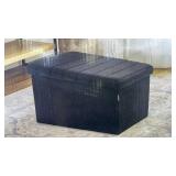 Seville Classics Foldable Trunk Bench Ottoman with Storage