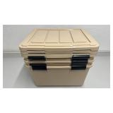 Set of 3 - 44 Qt WeatherPro Heavy-Duty Storage Bins with Lids