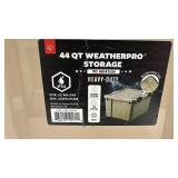 Set of 3 - 44 Qt WeatherPro Heavy-Duty Storage Bins with Lids