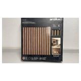 Artika Sonolok Sound-Absorbing Slatted Panel Kit, Walnut Finish, Pack of 4