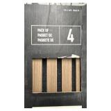 Artika Sonolok Sound-Absorbing Slatted Panel Kit, Walnut Finish, Pack of 4