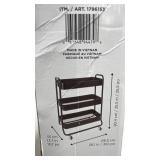 Neatfreak Extra-Wide 3-Tier Rolling Cart with Black Finish