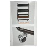 Neatfreak Extra-Wide 3-Tier Rolling Cart with Black Finish