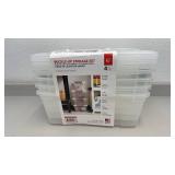 IRIS Buckle Up 4-Piece 12.9 Qt Storage Container Set