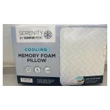 Set of 2 Serenity by Tempur-Pedic Cooling Memory Foam Pillow Standard Size