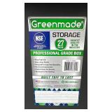 Greenmade 27 Gallon Professional Grade Storage Tote with Snap-Tight Lid