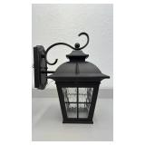 Outdoor Wall Mount Lantern Light Fixture with Seeded Glass Panels
