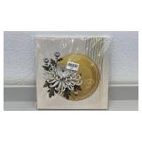 Floral Canvas Wall Art with Chrysanthemum Design 12x12 Inch