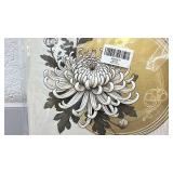Floral Canvas Wall Art with Chrysanthemum Design 12x12 Inch