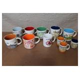 Collection of 10 Starbucks City Series Mugs and Mini Demitasse Cups