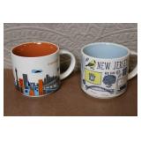 Collection of 10 Starbucks City Series Mugs and Mini Demitasse Cups