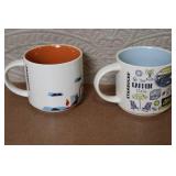 Collection of 10 Starbucks City Series Mugs and Mini Demitasse Cups
