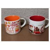 Collection of 10 Starbucks City Series Mugs and Mini Demitasse Cups
