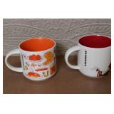Collection of 10 Starbucks City Series Mugs and Mini Demitasse Cups