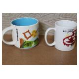 Collection of 10 Starbucks City Series Mugs and Mini Demitasse Cups
