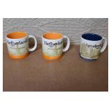 Collection of 10 Starbucks City Series Mugs and Mini Demitasse Cups