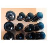 Set of 24 Vintage Blue Goblets and Tumblers Collection