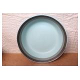 Arrow Stone Blue Gray Ceramic Dinnerware Set with Mugs and Plates