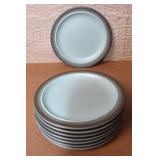 Arrow Stone Blue Gray Ceramic Dinnerware Set with Mugs and Plates