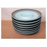 Arrow Stone Blue Gray Ceramic Dinnerware Set with Mugs and Plates