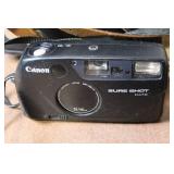 Vintage Petri 7s and Canon Sure Shot Cameras with Lenses and Accessories