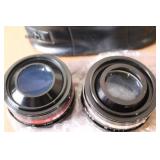 Vintage Petri 7s and Canon Sure Shot Cameras with Lenses and Accessories