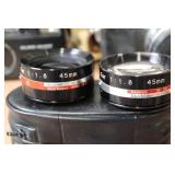 Vintage Petri 7s and Canon Sure Shot Cameras with Lenses and Accessories