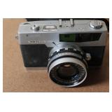 Vintage Petri 7s and Canon Sure Shot Cameras with Lenses and Accessories
