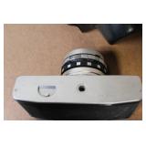 Vintage Petri 7s and Canon Sure Shot Cameras with Lenses and Accessories